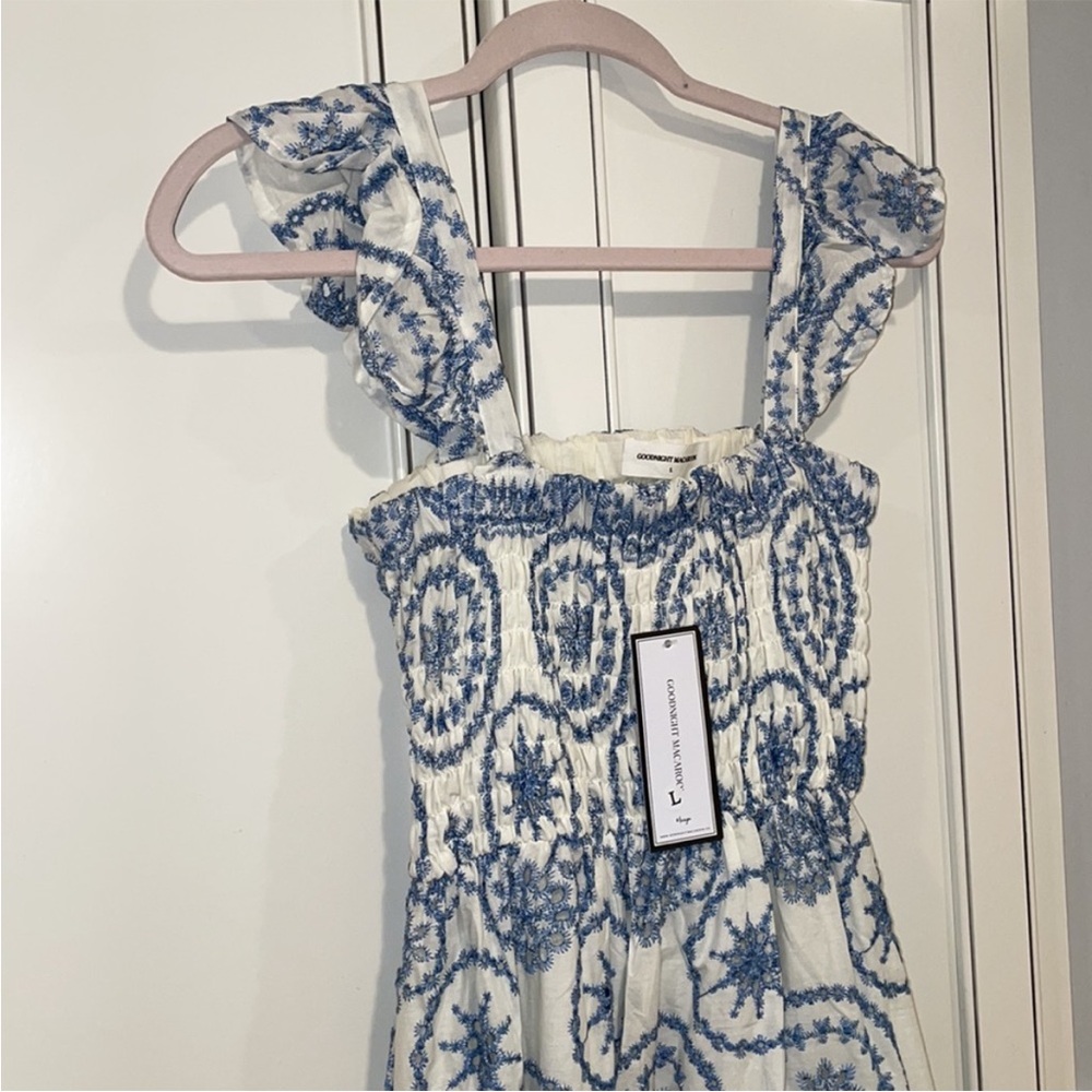 Goodnight Macaroon Blue & White Printed Maxi Dress - Picture 2 of 11